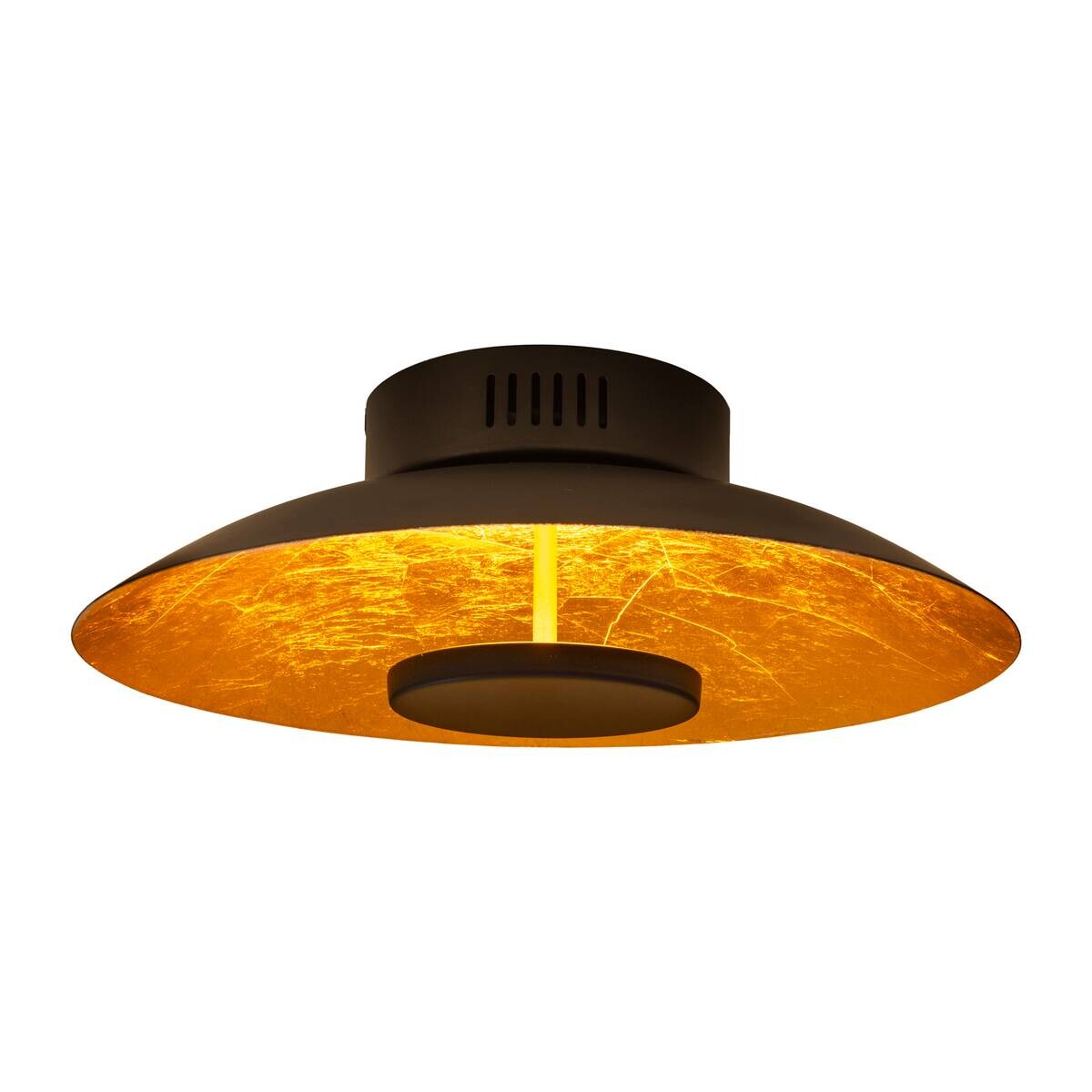 Näve Leuchten Deckenleuchte 1265458 gold schwarz Metall B/H/T: ca. 40x15x40 cm null 1 Brennstellen