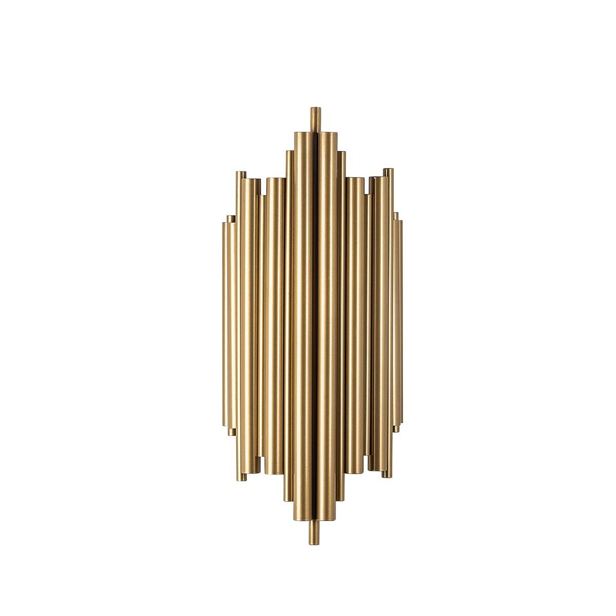 Opviq Wandleuchte Reis gold Metall B/H/T/L: ca. 22x50x22x11 cm E14 1 Brennstellen
