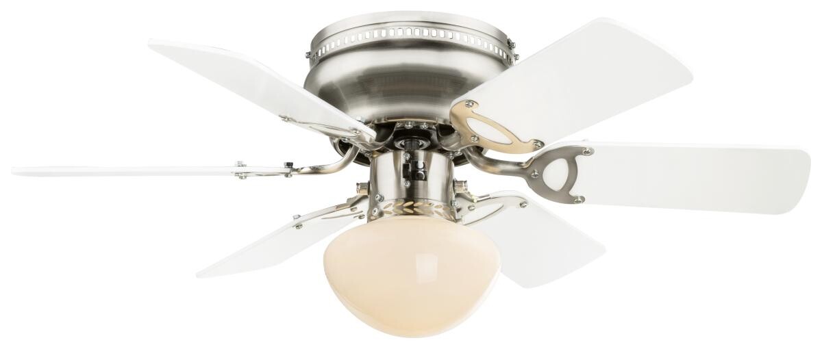 GLOBO Deckenventilator 0307W nickel matt H/D: ca. 28x76 cm max. 60 W