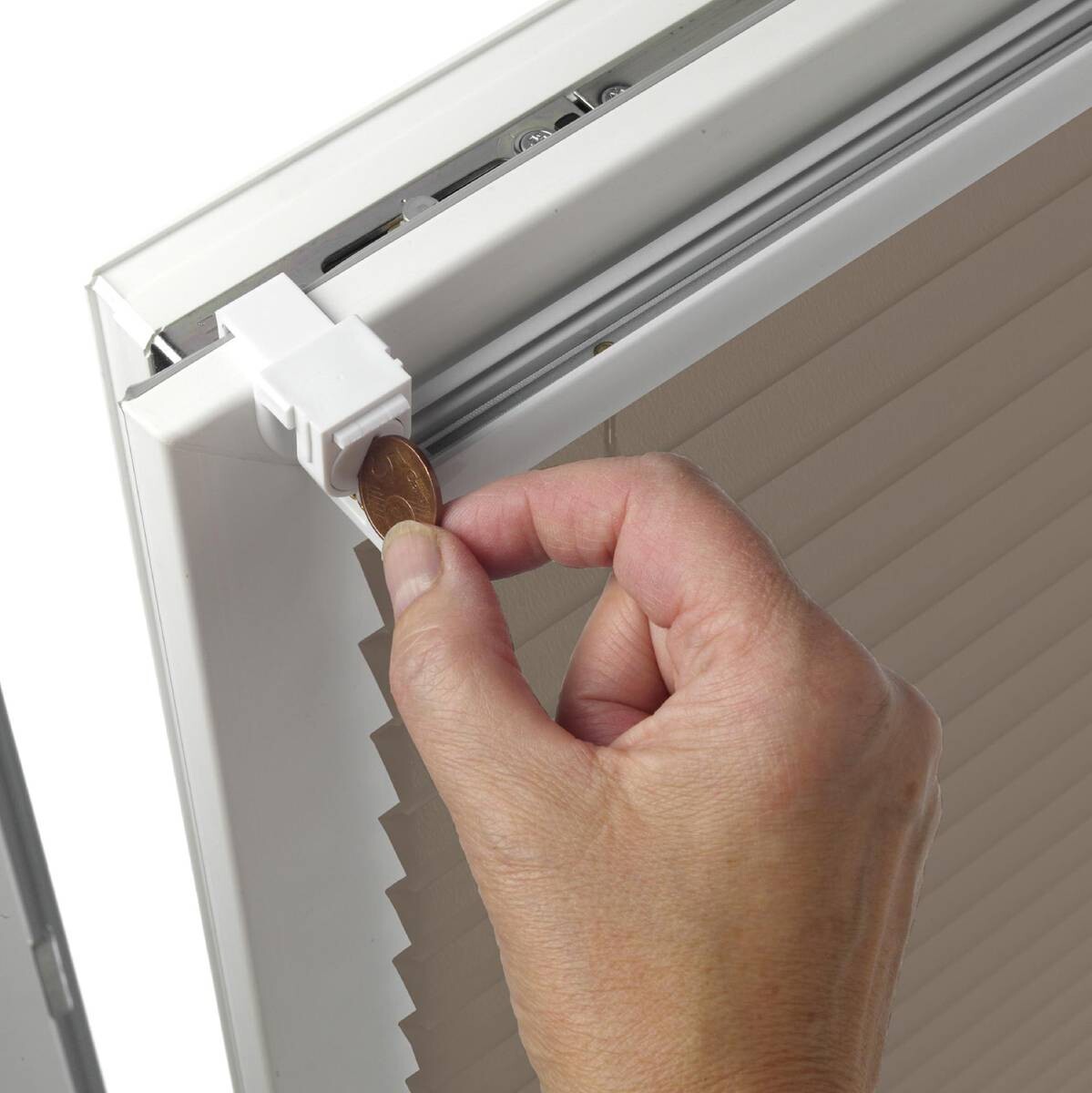 Spannplissee Easyfix Pia taupe B/L: ca. 50x130 cm