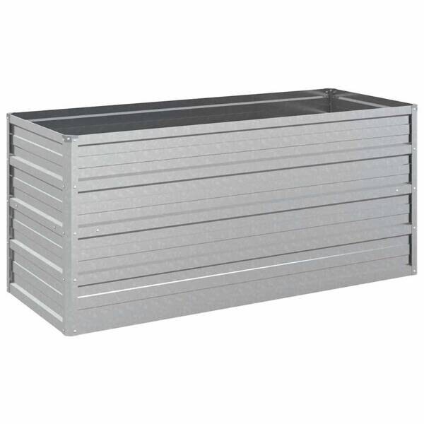 Garten-Hochbeet silber Stahl B/H/L: ca. 40x45x100 cm