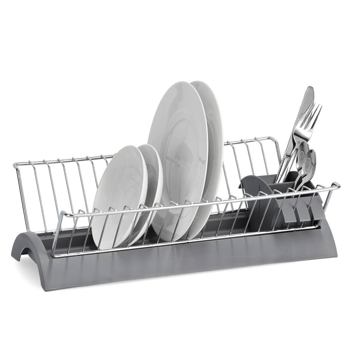 Zeller Geschirrabtropfständer grau Metall B/H/L: ca. 24x14x42 cm