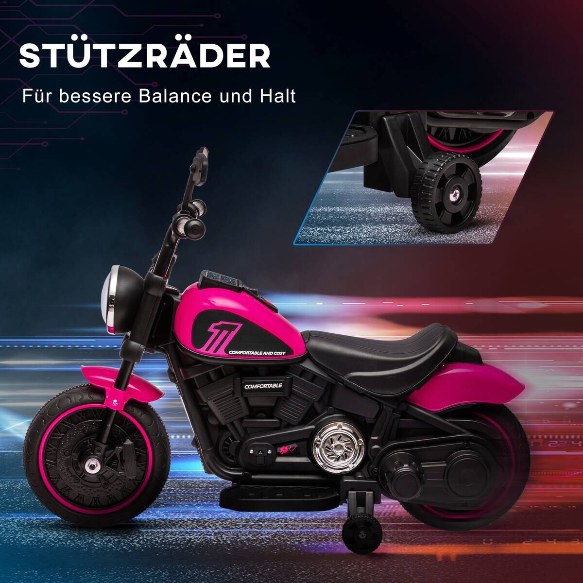 HOMCOM Kinderauto rosa B/H/L: ca. 42x76x57 cm