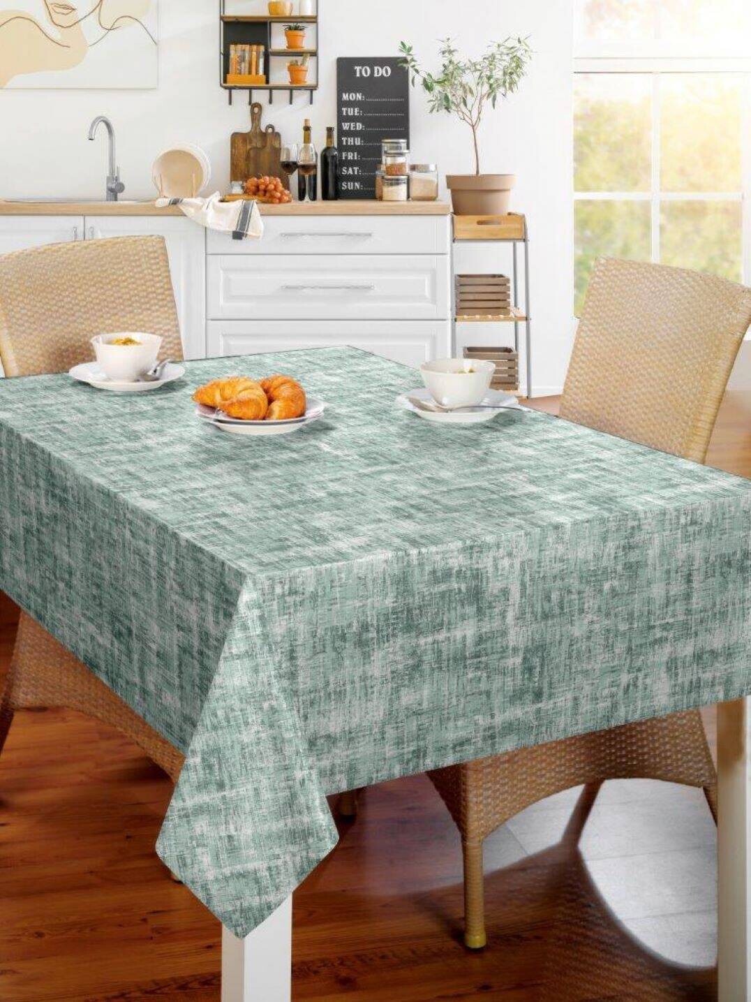 Milano Abwaschbarer Tischbelag Wall Art grün B: ca. 140 cm