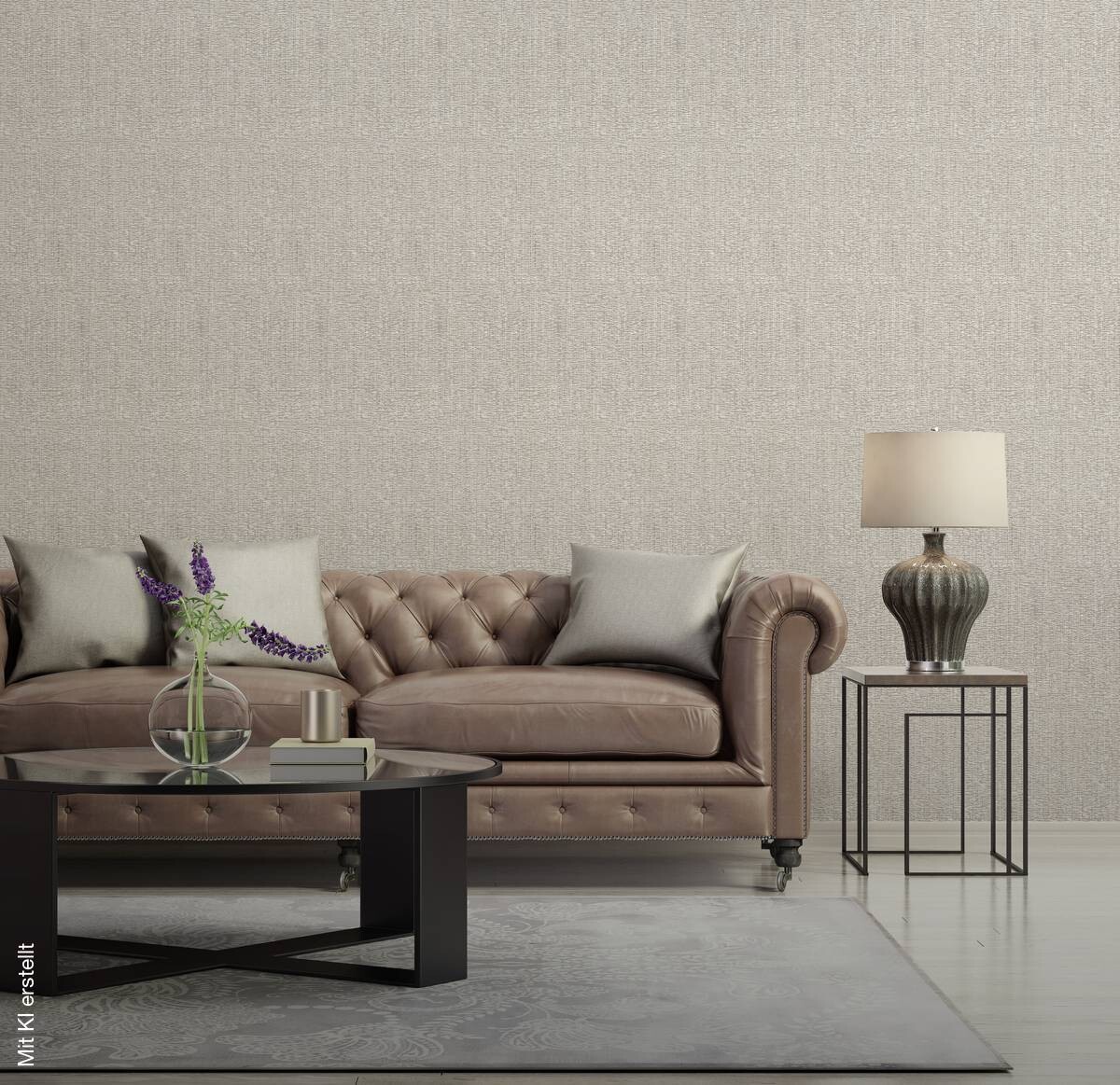 Vinyltapete Struktur hellbraun B/L: ca. 53x1005 cm