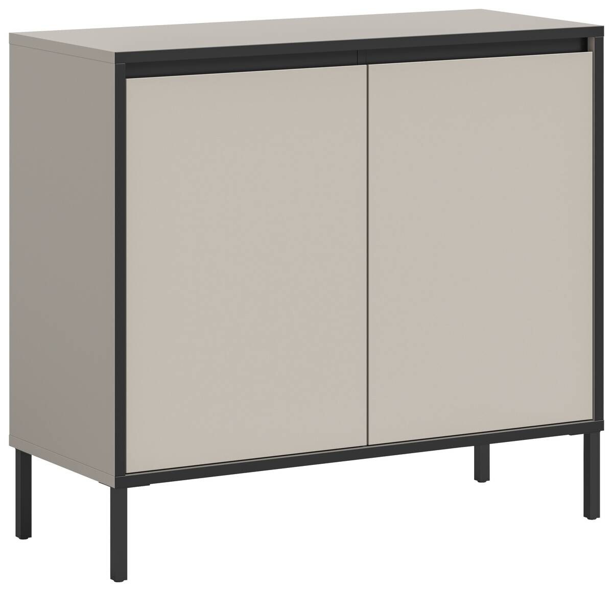 Kommode Tron Kaschmirgrau Nachbildung schwarz B/H/T: ca. 92x83x38 cm