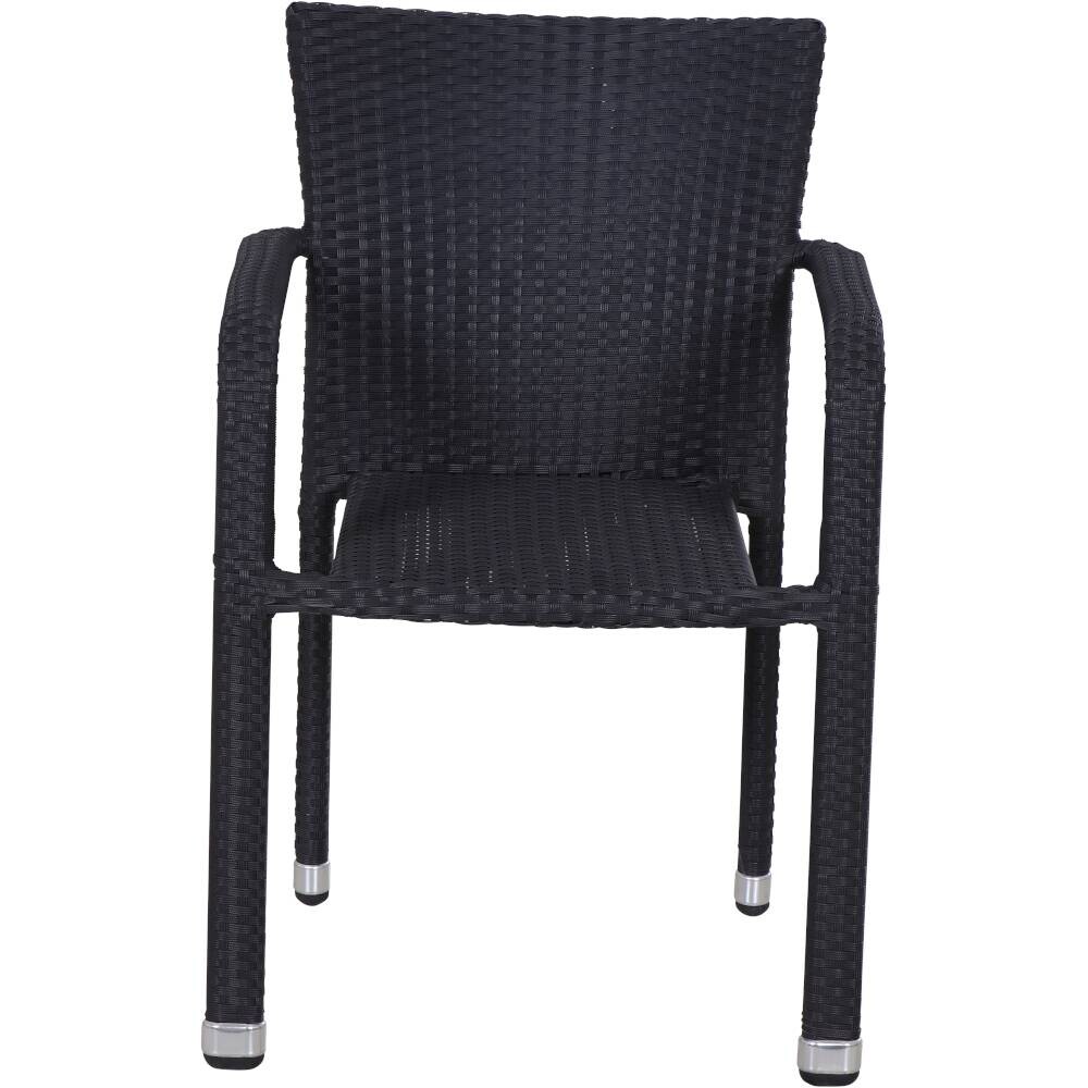 Gardamo Sessel 2er Set MINAS schwarz Kunststoff B/H/L: ca. 57x85x61 cm