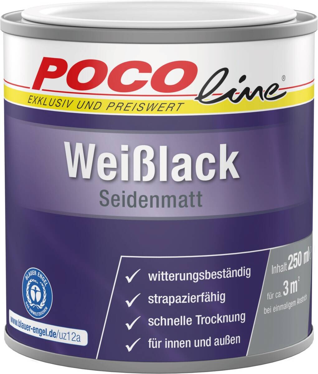 POCOline Weißlack weiß seidenmatt ca. 0,25 l