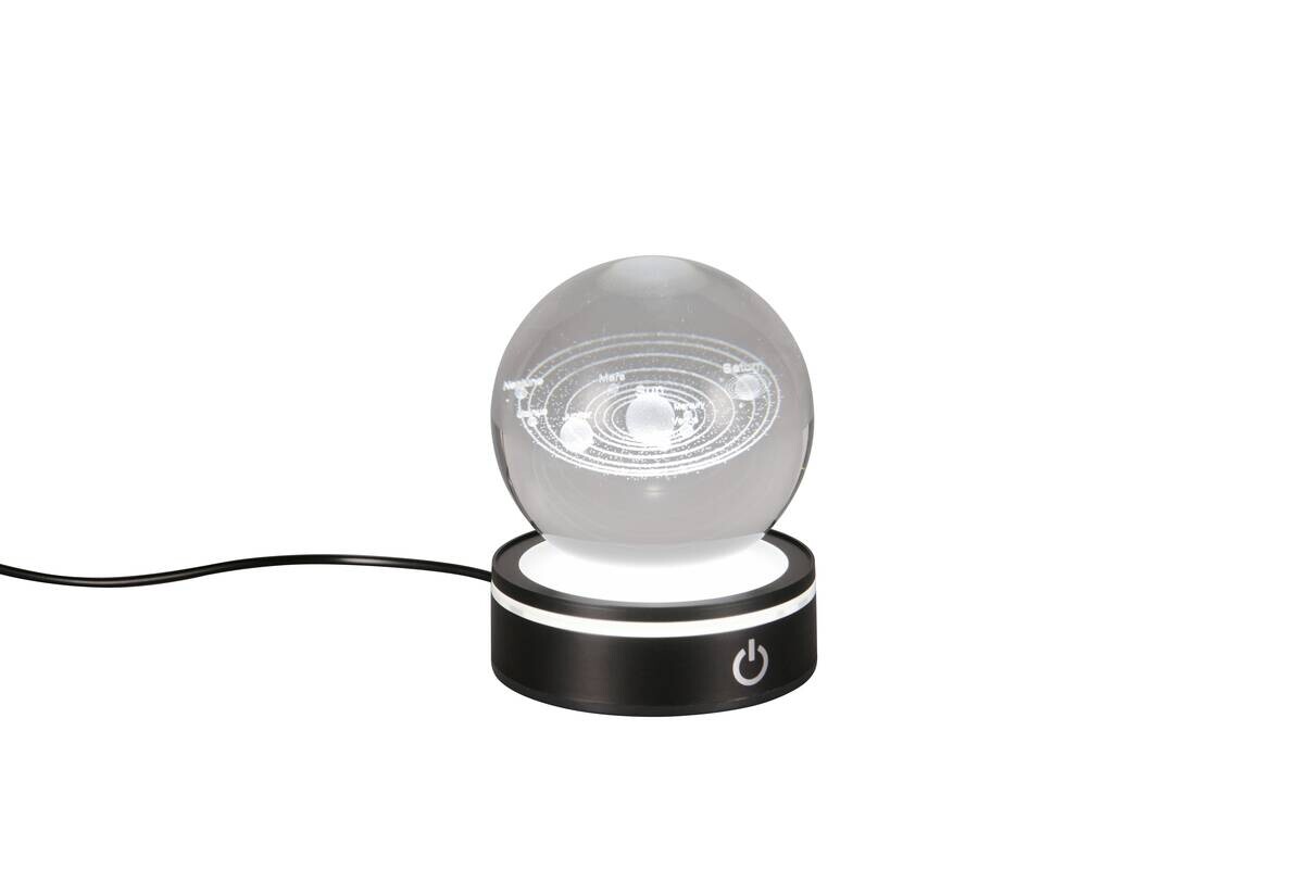 Reality LED-Tischleuchte Kunststoff Glas H/D: ca. 10x8 cm