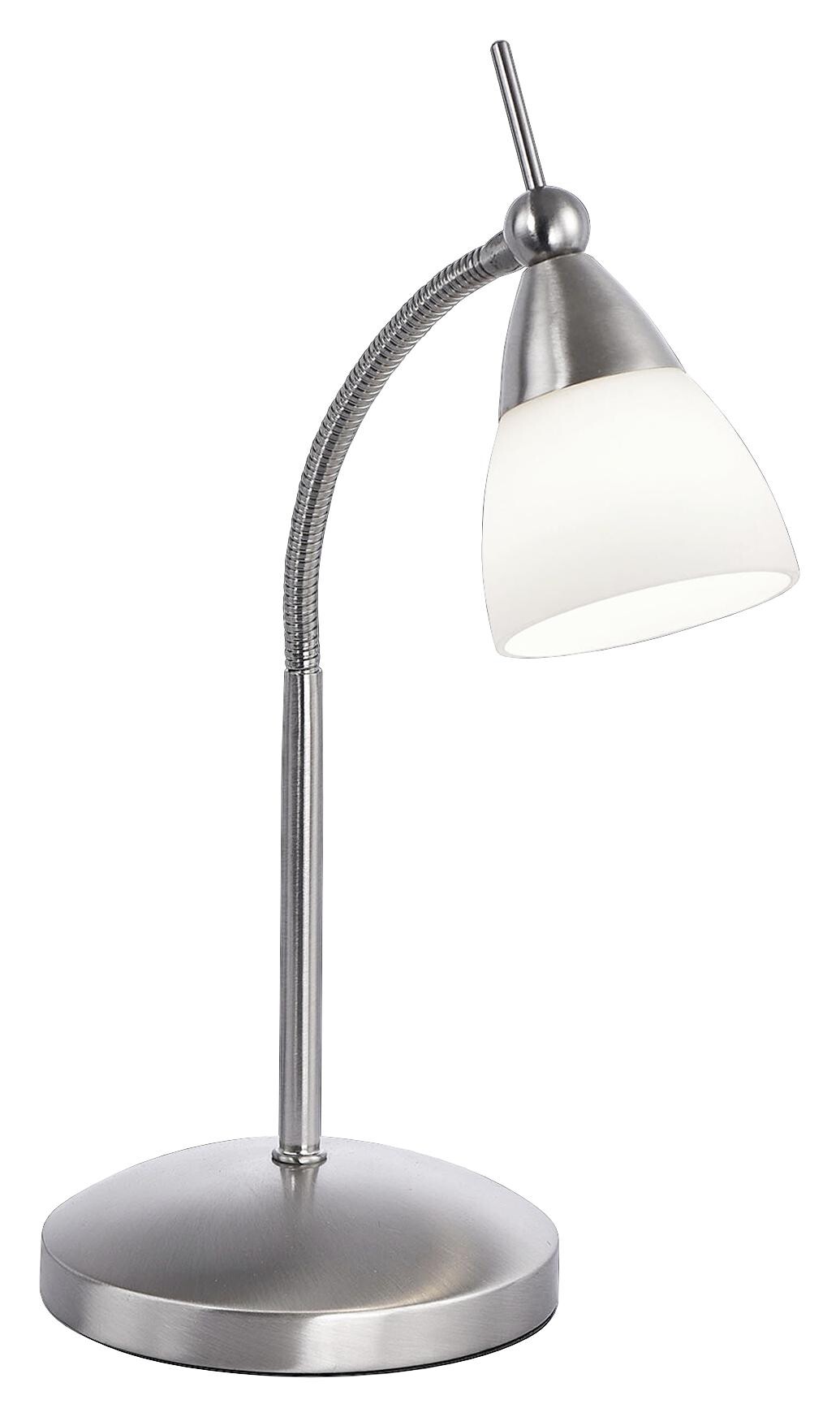 Paul Neuhaus Tischleuchte Pino weiß Stahl Glas H: ca. 45 cm G9 1 Brennstellen