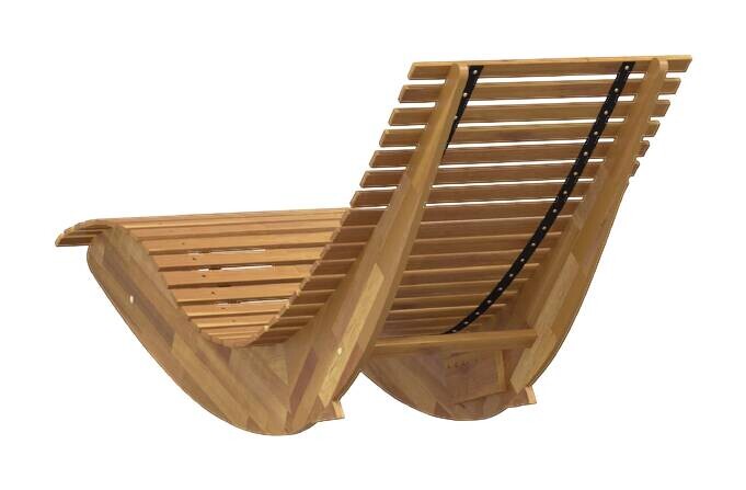 vidaXL Gartenliege braun Akazie B/H/L: ca. 60x86x149 cm