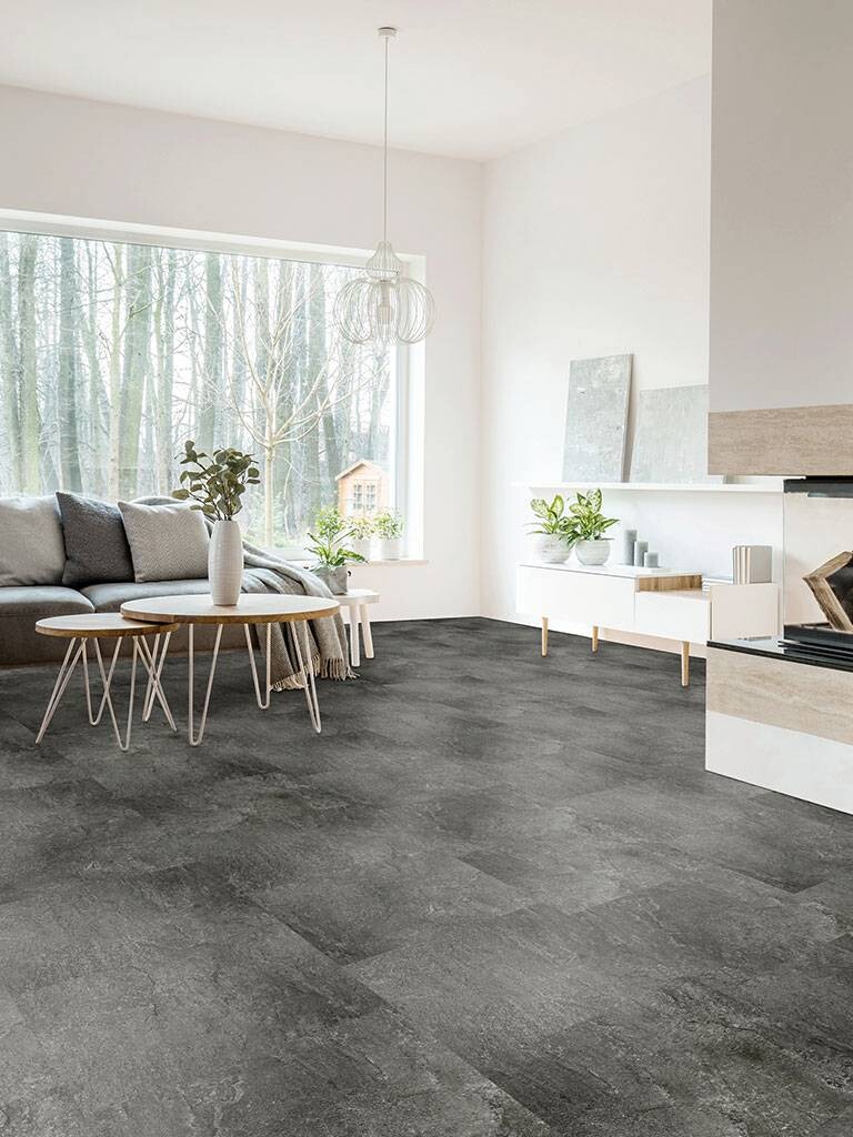 Vinylfliese Dark Slate, ca. 1,045 m² im Paket B/L: ca. 45,72x45,72 cm