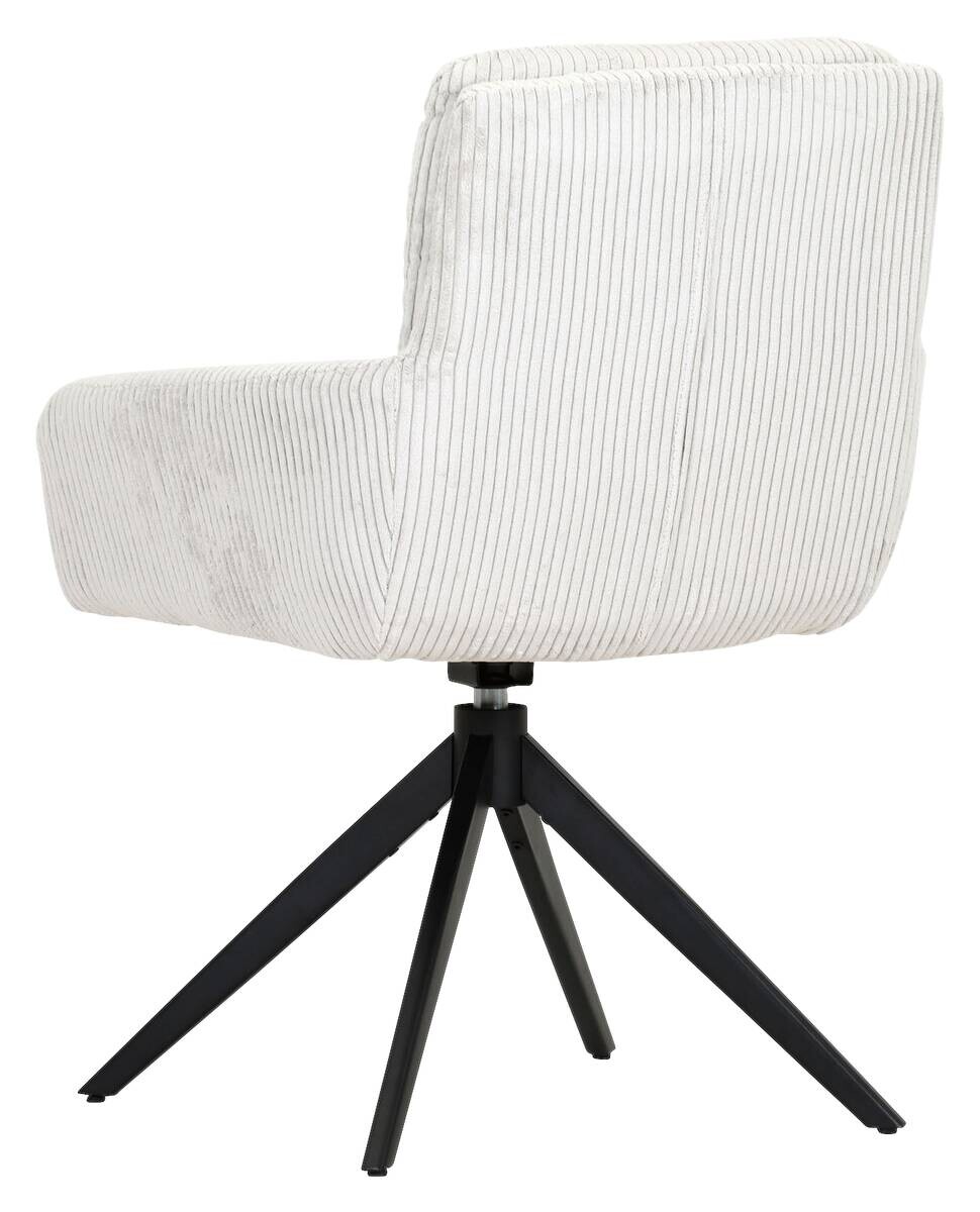 Drehstuhl Olmo weiß Kord B/H/T: ca. 60x89x69 cm