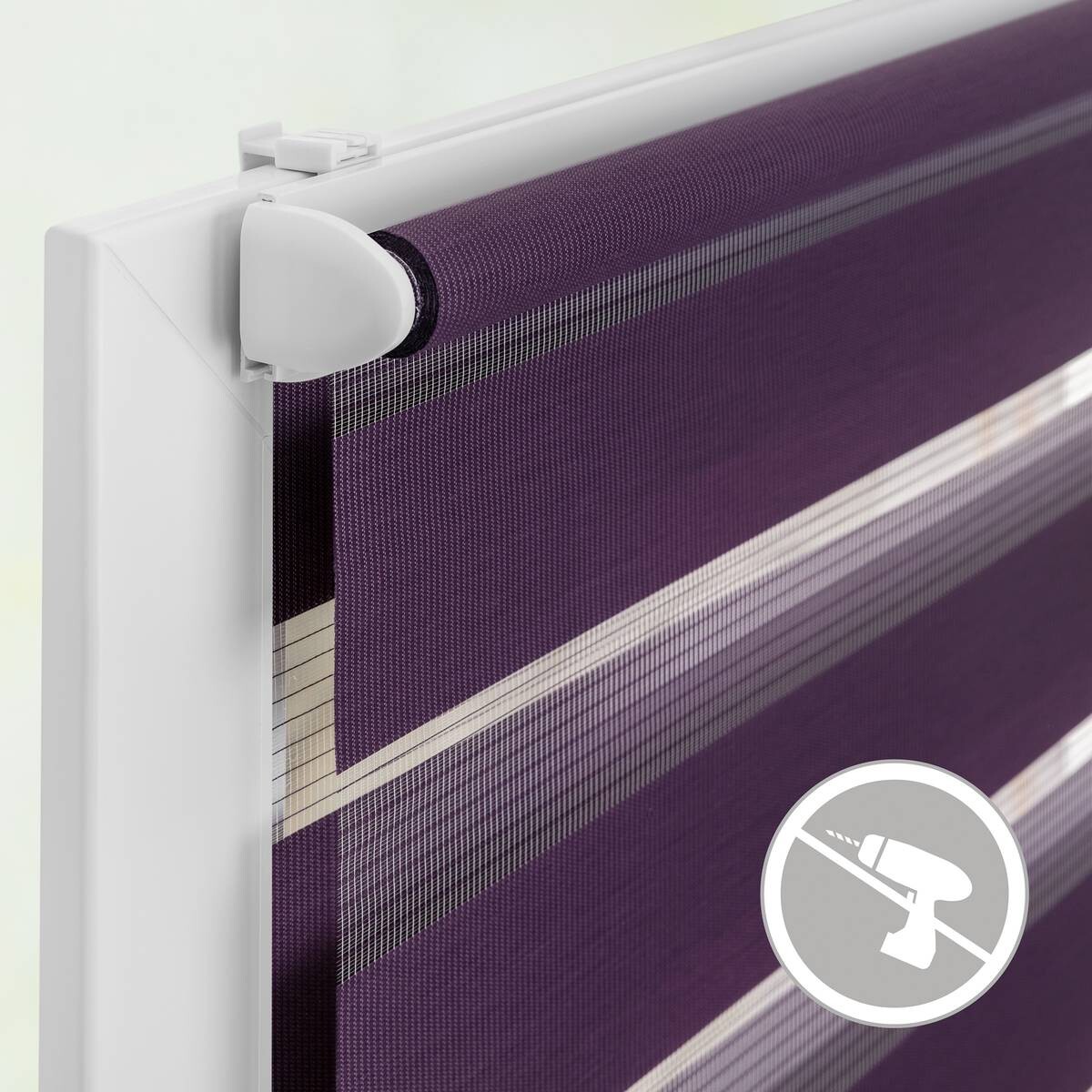 LICHTBLICK Doppelrollo Duo brombeer B/L: ca. 70x220 cm