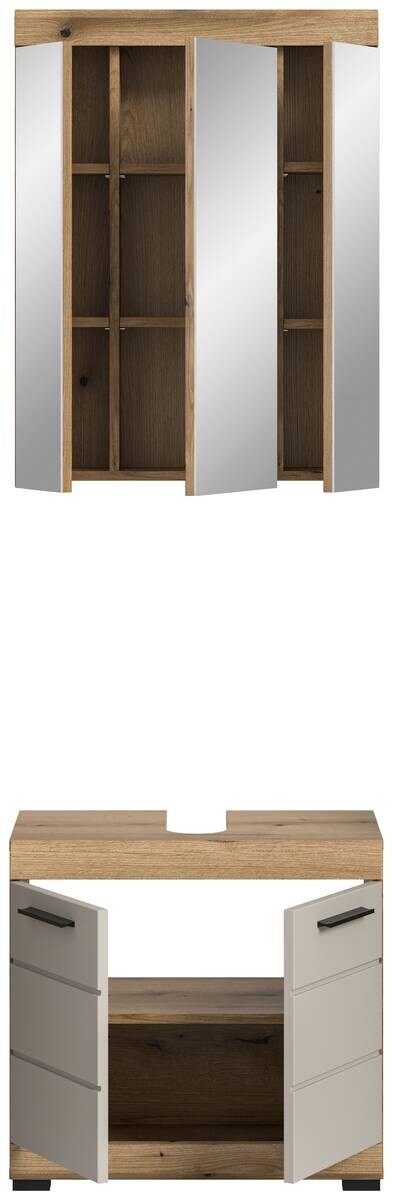 Badezimmer-Set Scout Evoke Oak Nachbildung Kaschmirgrau Nachbildung B/H/T: ca. 60x191x34 cm