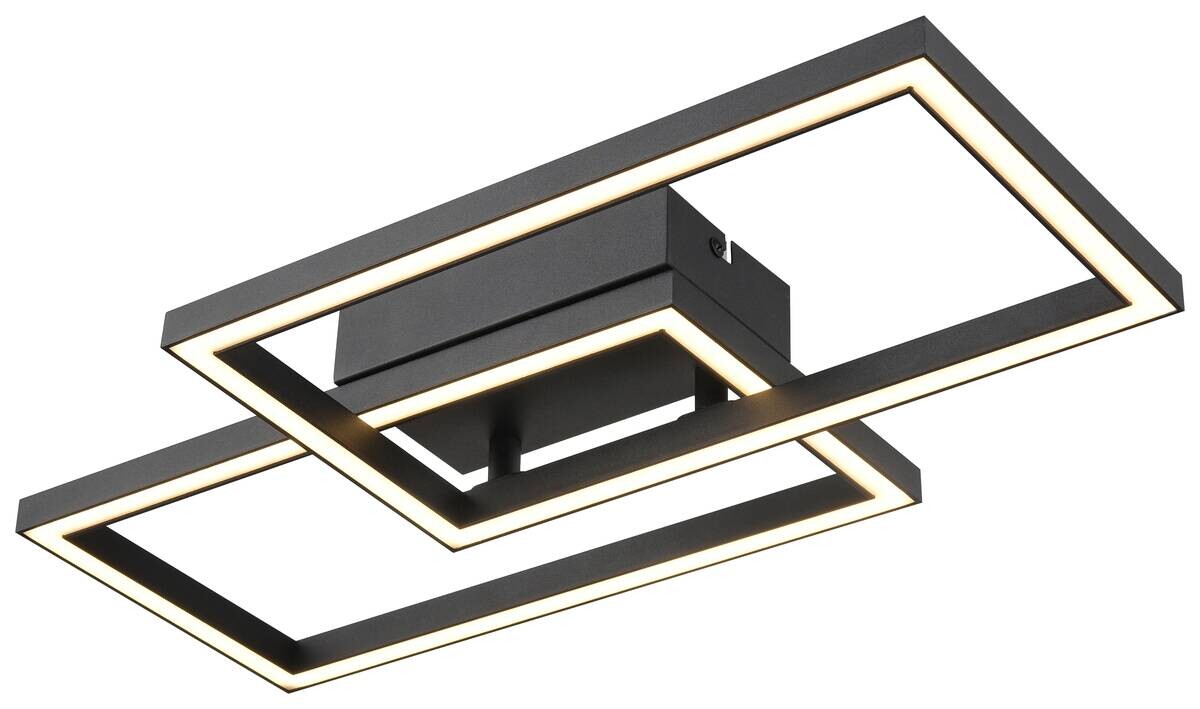 Nolo Deckenleuchte Lenna schwarz Kunststoff B/H/L: ca. 28x6x50 cm