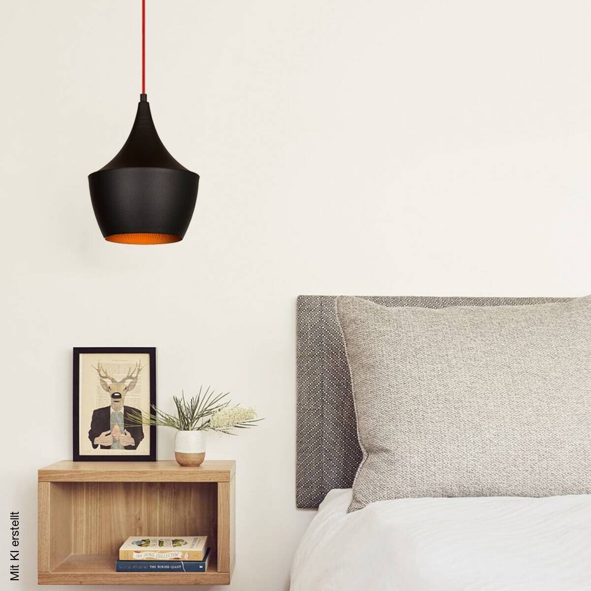 Opviq Pendelleuchte Elmas-3551 rot schwarz B/H/T/L/D: ca. 23x130x23x23x23 cm E27 1 Brennstellen