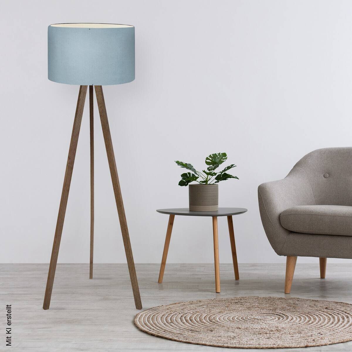 Opviq Stehlampe braun PVC MDF B/H/T/L/D: ca. 38x140x38x38x38 cm E27 1 Brennstellen