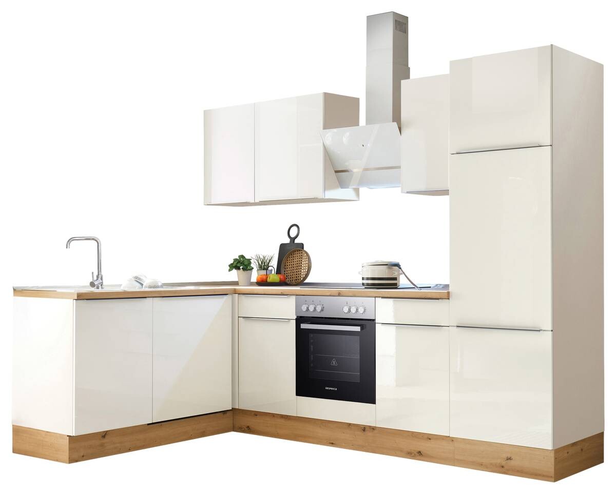 Respekta Winkelküche Marleen weiß Hochglanz B/H/T: ca. 280x211x170 cm