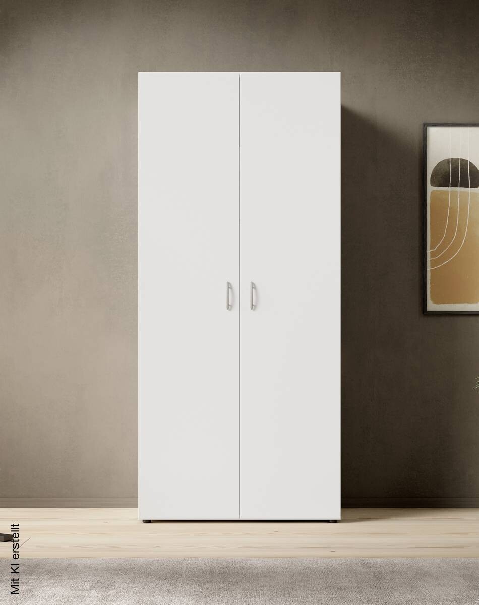 Kleiderschrank Joe weiß B/H/T: ca. 81x176x50,8 cm