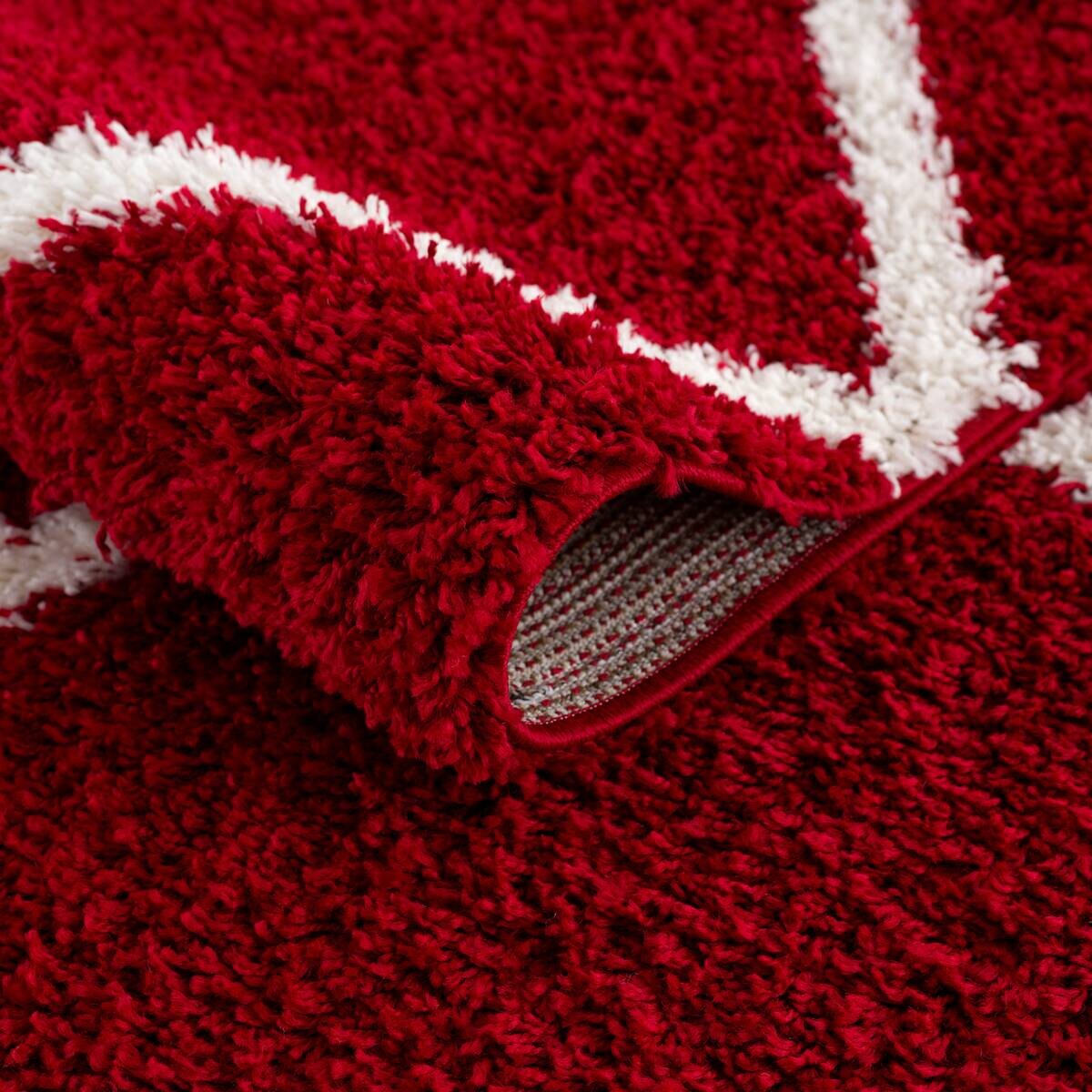 Sanat Hochflorteppich MADRID rot B/L: ca. 160x230 cm