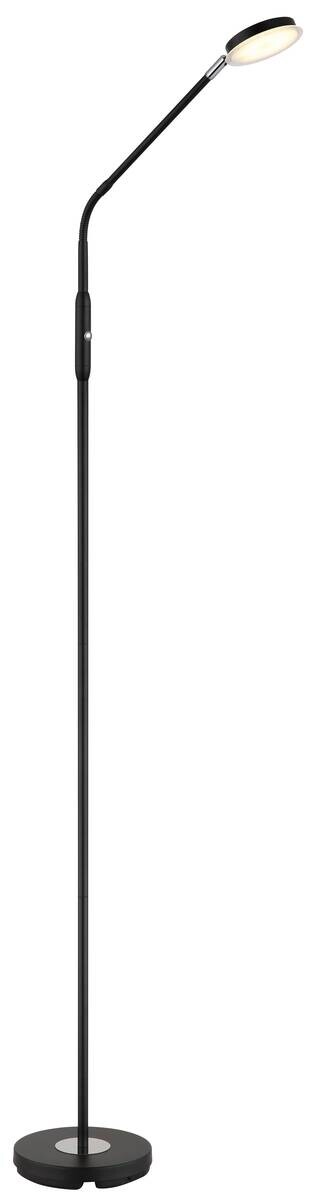 GLOBO Stehlampe mattschwarz Metall B/H/L: ca. 20x173x52 cm 1 Brennstellen