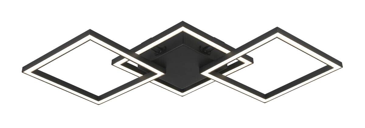 Nolo Deckenleuchte Tres schwarz Kunststoff B/H/L: ca. 29x5x63 cm