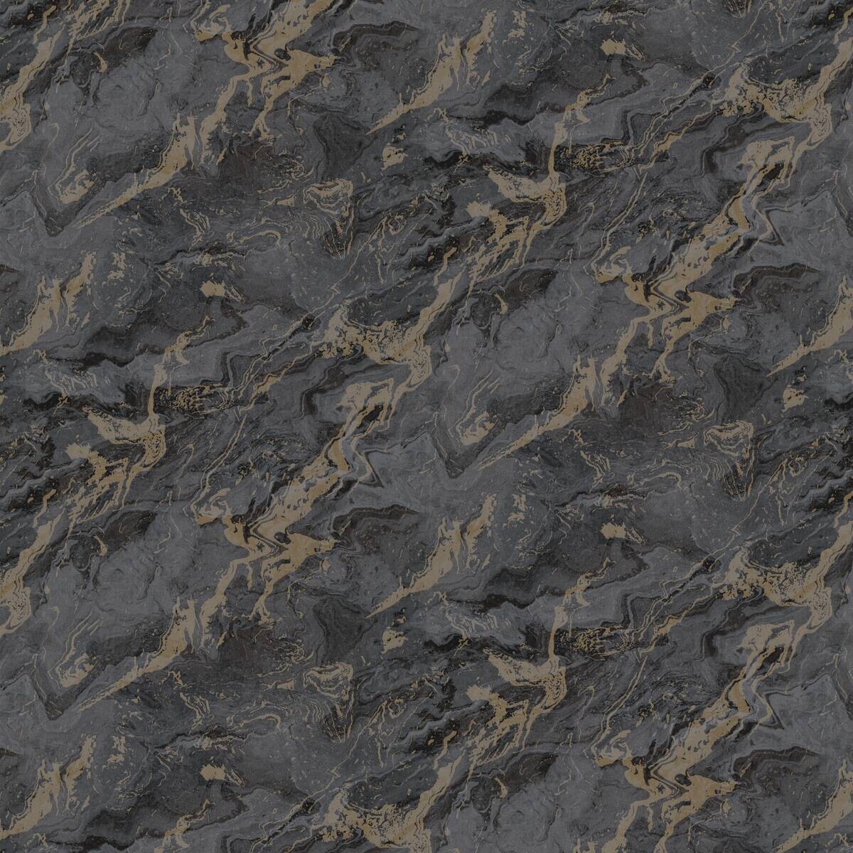 Vliestapete Marmor anthrazit gold schwarz B/L: ca. 53x1005 cm