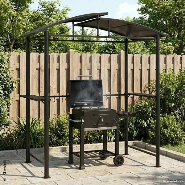 vidaXL Pavillon anthrazit Stahl B/H/T/L: ca. 114x230x114x210 cm