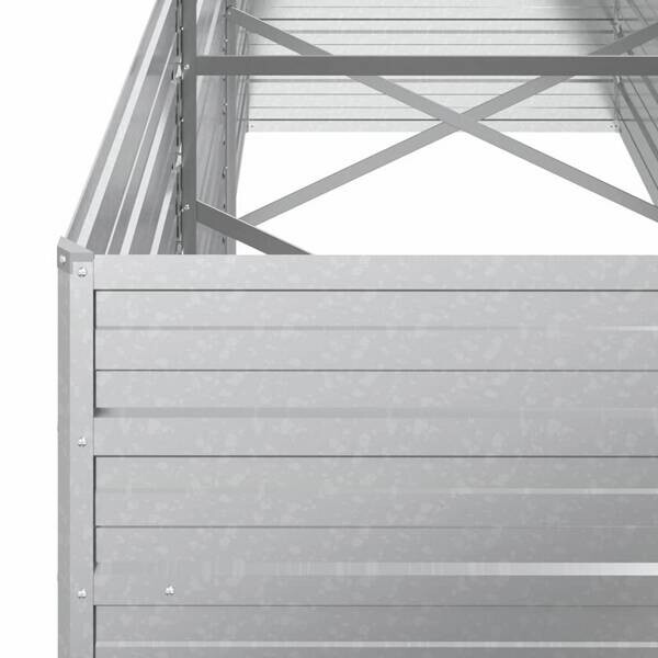 Garten-Hochbeet silber Stahl B/H/L: ca. 80x77x240 cm
