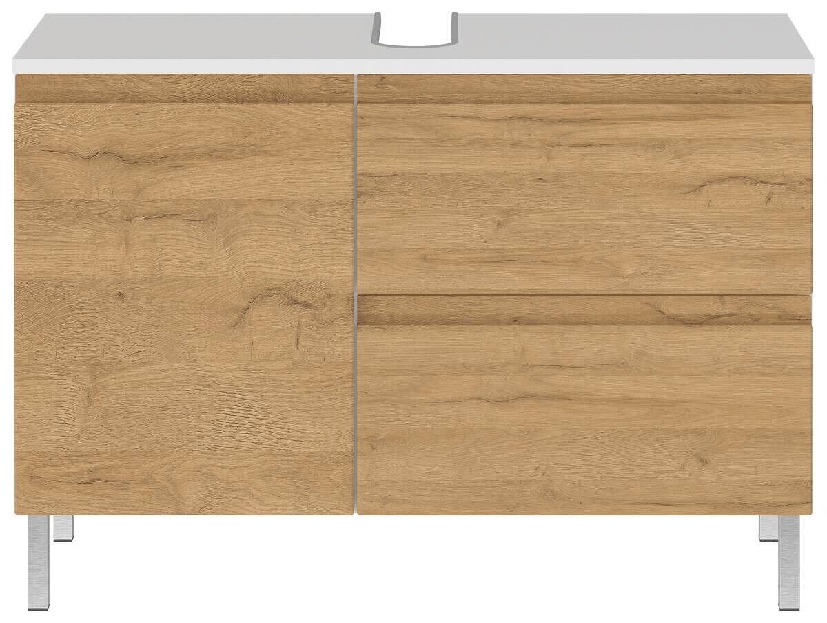 Waschbeckenunterschrank 4331-559 weiß Eiche Grand-Son Nachbildung B/H/T: ca. 80x56x34 cm