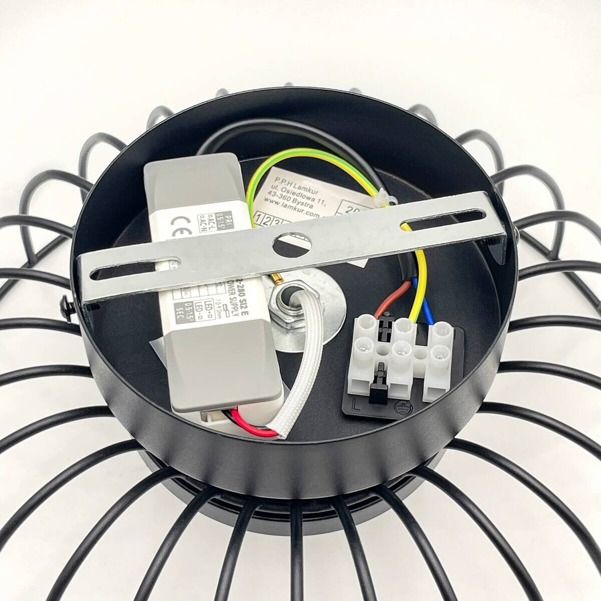 Lamkur Deckenleuchte schwarz Stahl B/H/L: ca. 27x27x17 cm