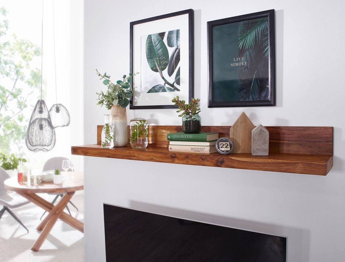 Wandregal natur B/H/T: ca. 60x17x23 cm