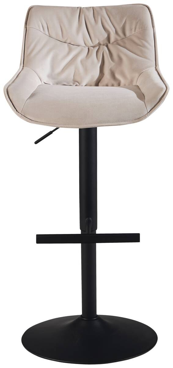 Barhocker beige Samt B/H/T: ca. 45x106x55 cm
