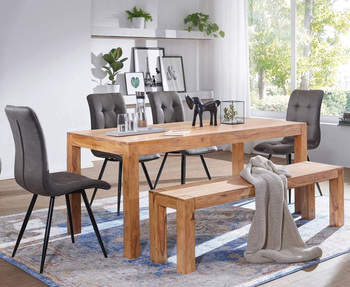 Sitzbank natur Akazie B/H/T: ca. 140x45x35 cm