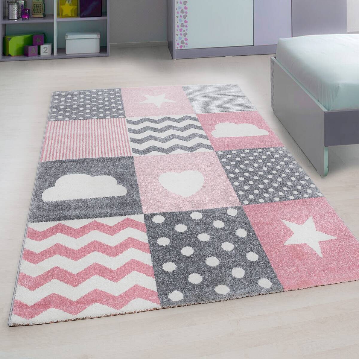 Ayyildiz Teppich KIDS pink B/L: ca. 140x200 cm