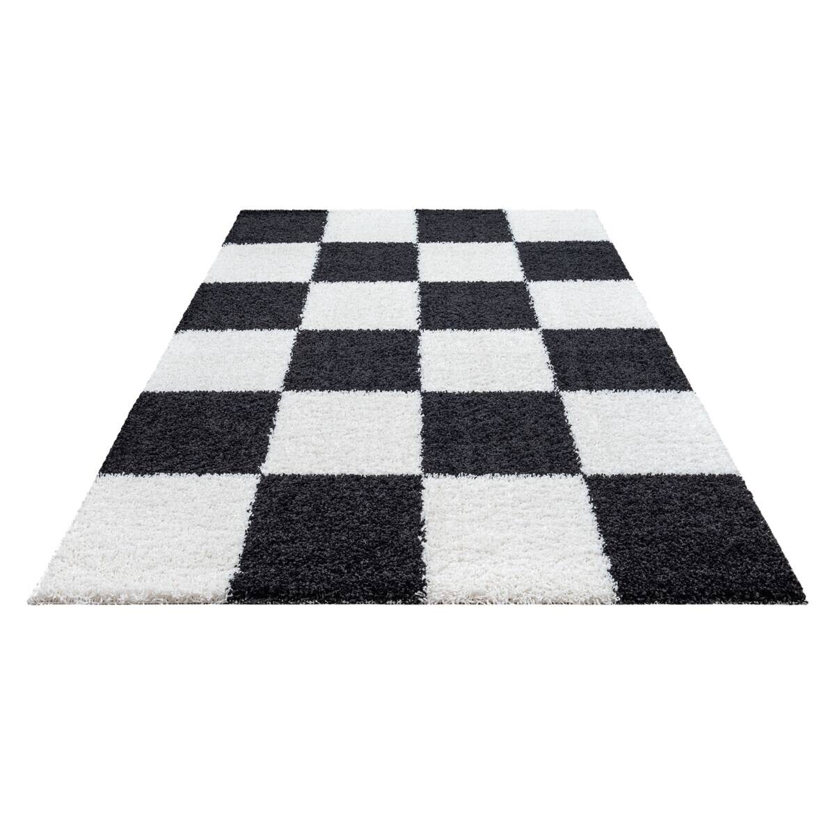 Sanat Hochflorteppich MILANO schwarz B/L: ca. 140x200 cm