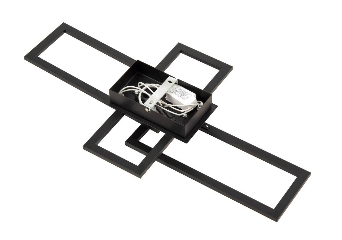 Nolo Deckenleuchte Tahnee schwarz Kunststoff B/H/L: ca. 35x8x64 cm