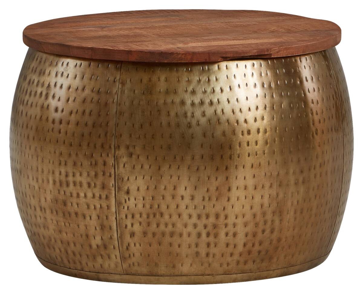 Wohnling Couchtisch gold braun B/H/T: ca. 60x40x60 cm