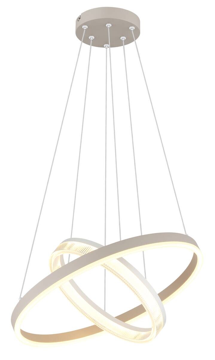 GLOBO LED-Pendelleuchte Elba sand weiß Metall Kunststoff H/D: ca. 150x50 cm