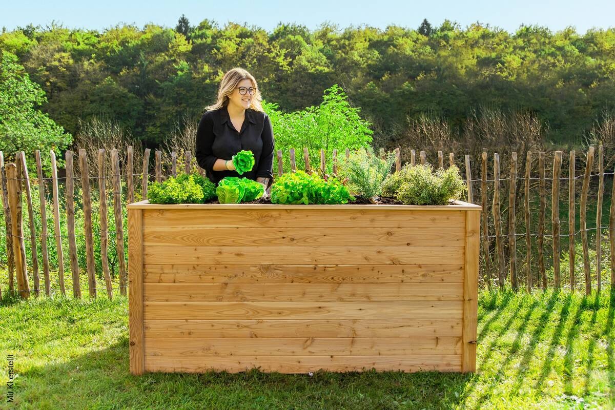 Westmann Hochbeet Lärche 170 natur Lärche B/H/L: ca. 90x84x170 cm
