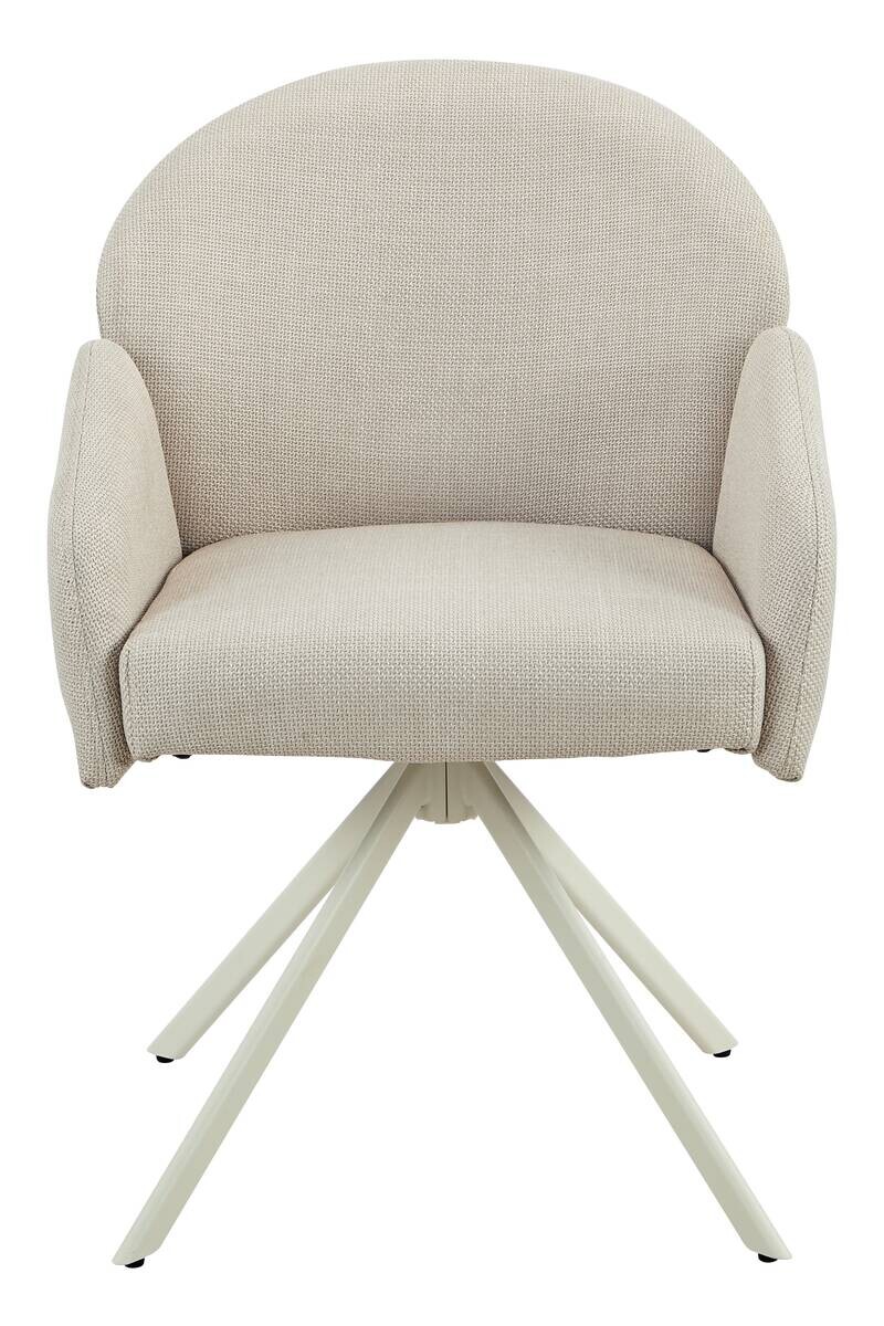Drehstuhl Holly creme Microfaser Webstoff B/H/T: ca. 57x84x61 cm