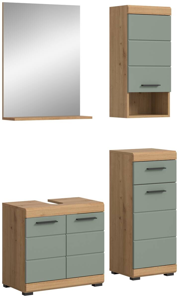 Badezimmer-Set Scout Eiche Artisan Nachbildung salbei Nachbildung B/H/T: ca. 112x191x34 cm