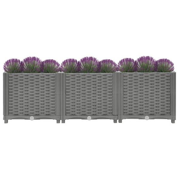 Hochbeet grau Polypropylen B/H/L: ca. 40x38x120 cm