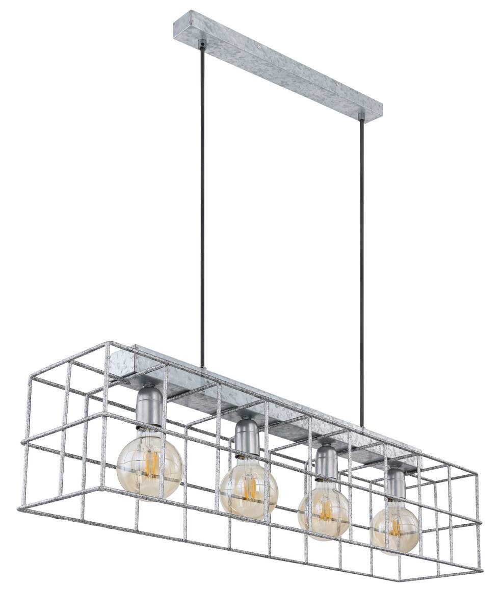 GLOBO Deckenleuchte MERRIL 15530Z-4D silber Metall B/H/L: ca. 40x26x40 cm