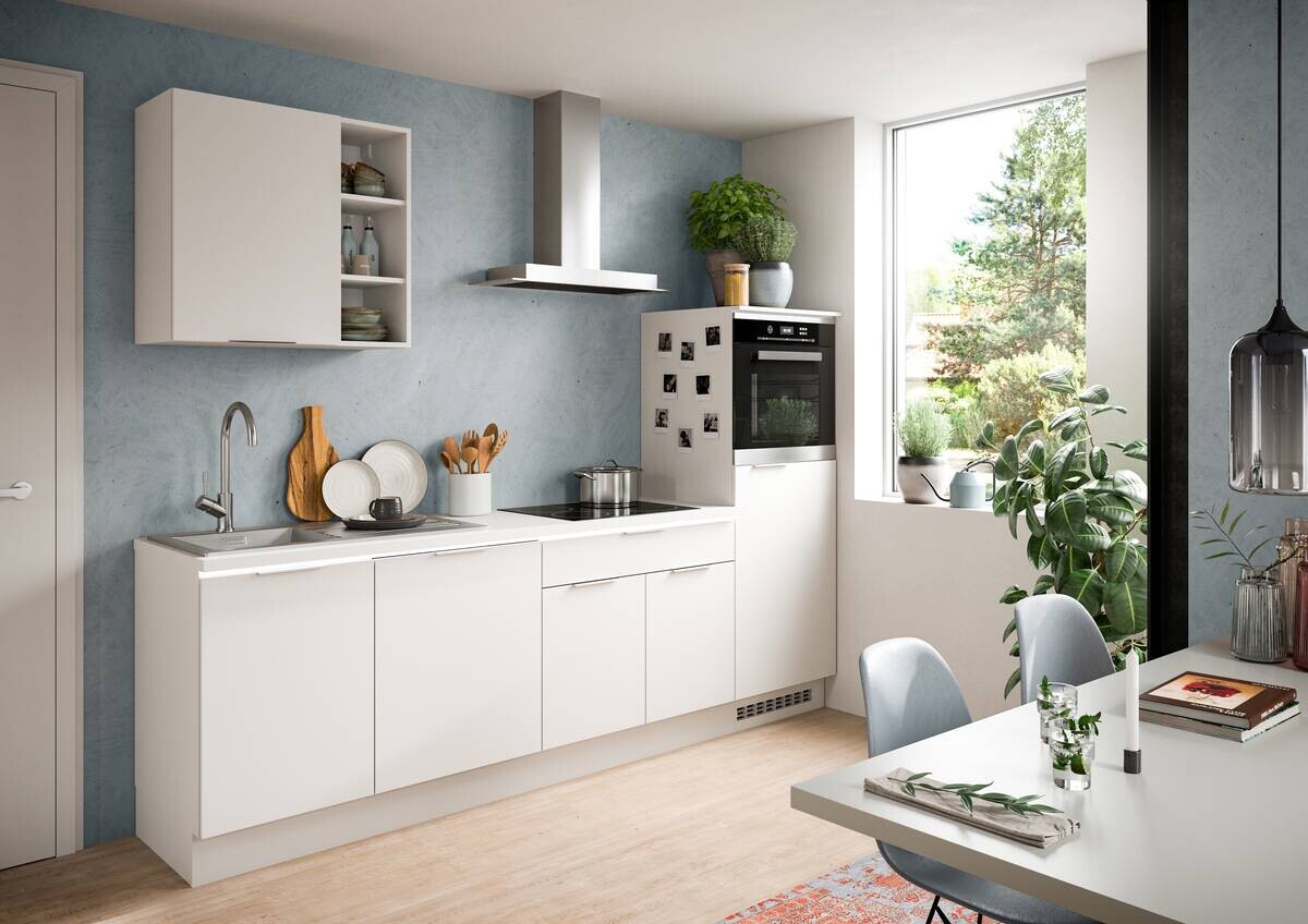 xonox.home Küchenblock Charly weiß B/H/T: ca. 260x222x60 cm