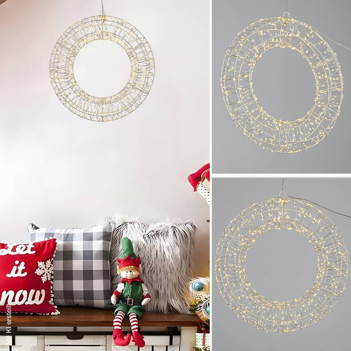 Nolo LED-Ring B/H/T: ca. 38x38x8 cm