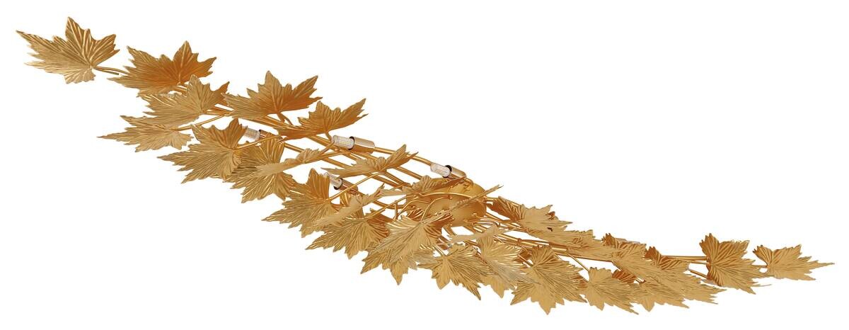 GLOBO LED-Deckenleuchte NADURE gold Metall B/H/T: ca. 45x12x15 cm 10 Brennstellen
