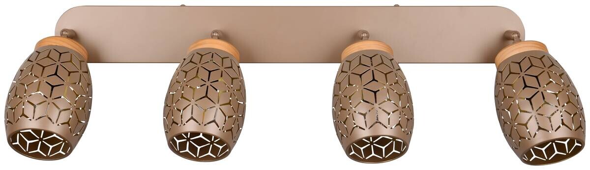 Reality Spots Bidar kaffee gold Metall B/H/L: ca. 74x27x12 cm E14 4 Brennstellen