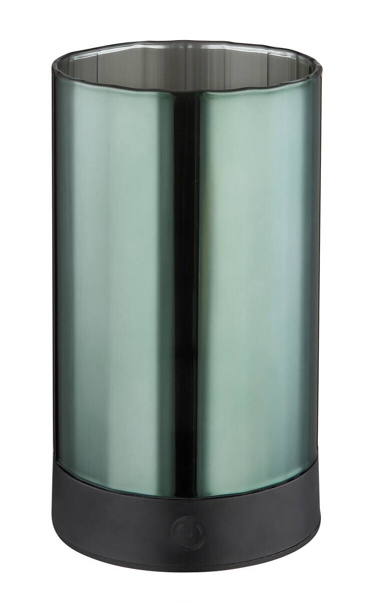 GLOBO LED-Tischleuchte grün schwarz Glas H/D: ca. 14x8 cm